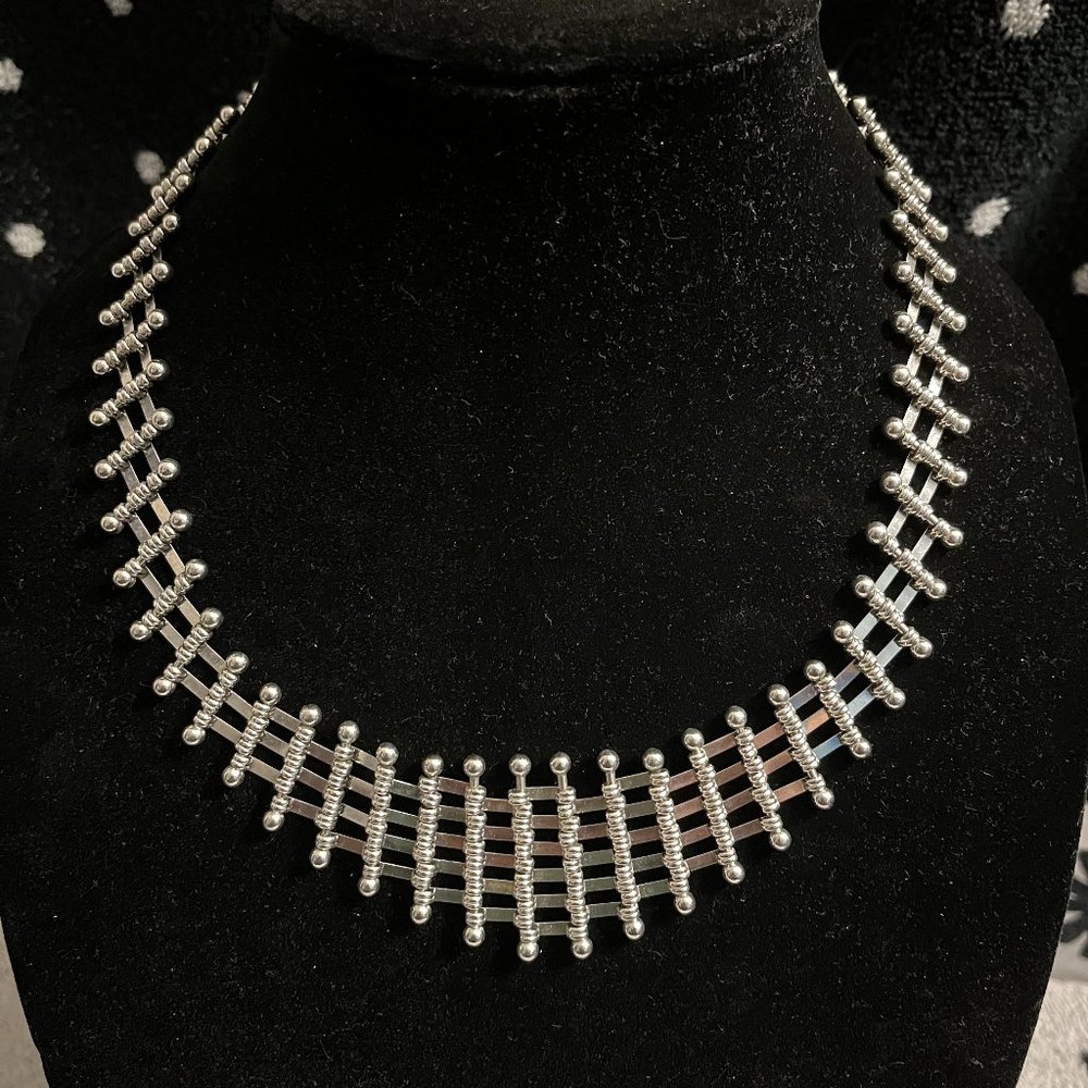 Silver colored necklace
